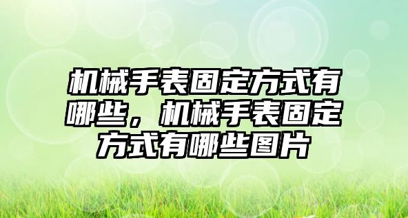 機械手表固定方式有哪些，機械手表固定方式有哪些圖片