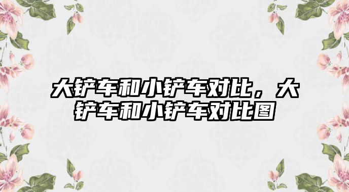 大鏟車和小鏟車對比，大鏟車和小鏟車對比圖