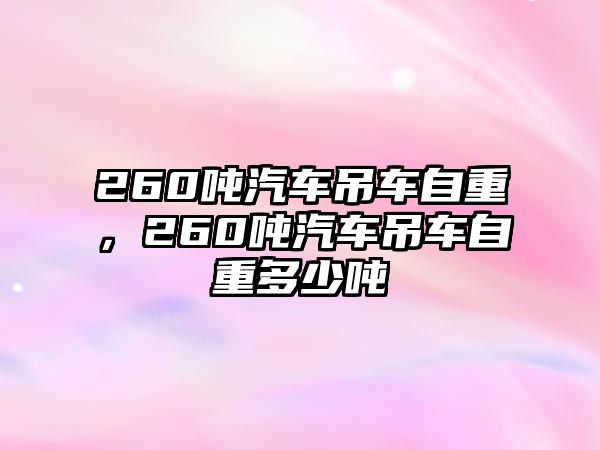 260噸汽車吊車自重，260噸汽車吊車自重多少噸