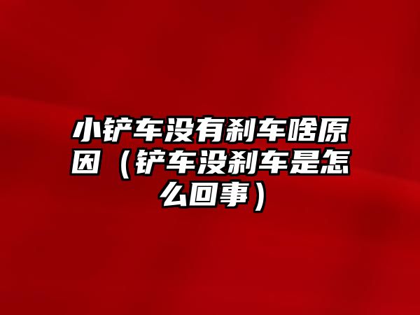 小鏟車沒(méi)有剎車啥原因（鏟車沒(méi)剎車是怎么回事）