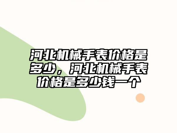 河北機械手表價格是多少，河北機械手表價格是多少錢一個