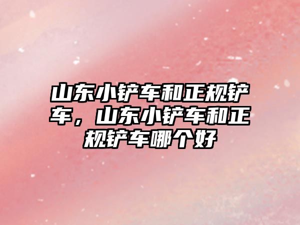 山東小鏟車和正規(guī)鏟車，山東小鏟車和正規(guī)鏟車哪個(gè)好