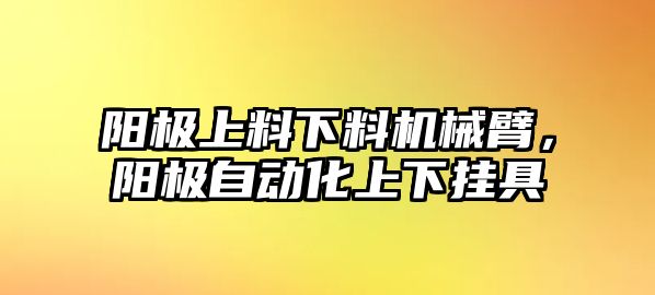 陽極上料下料機械臂，陽極自動化上下掛具