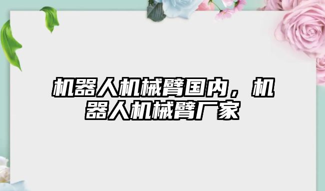 機器人機械臂國內(nèi)，機器人機械臂廠家