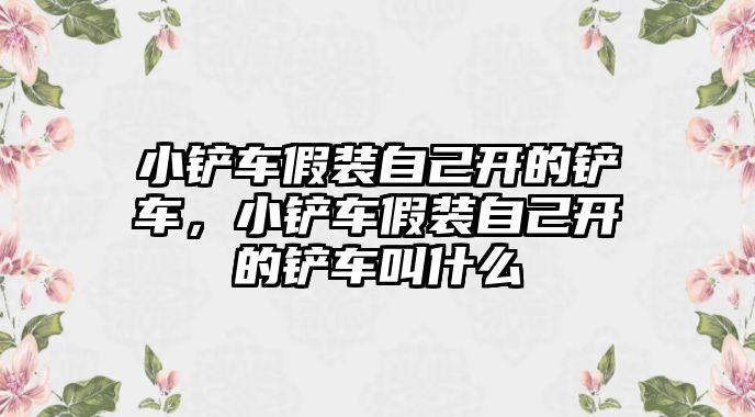 小鏟車假裝自己開的鏟車，小鏟車假裝自己開的鏟車叫什么