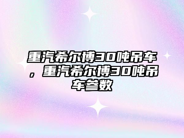 重汽希爾博30噸吊車，重汽希爾博30噸吊車參數