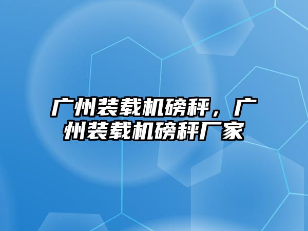 廣州裝載機磅秤，廣州裝載機磅秤廠家