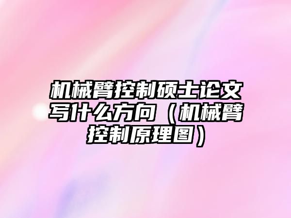 機械臂控制碩士論文寫什么方向（機械臂控制原理圖）