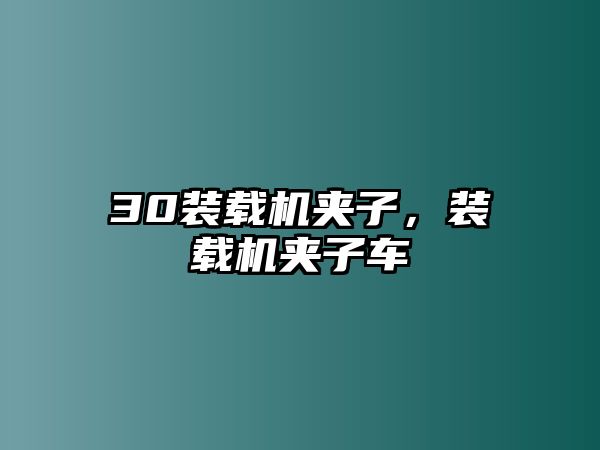 30裝載機夾子，裝載機夾子車